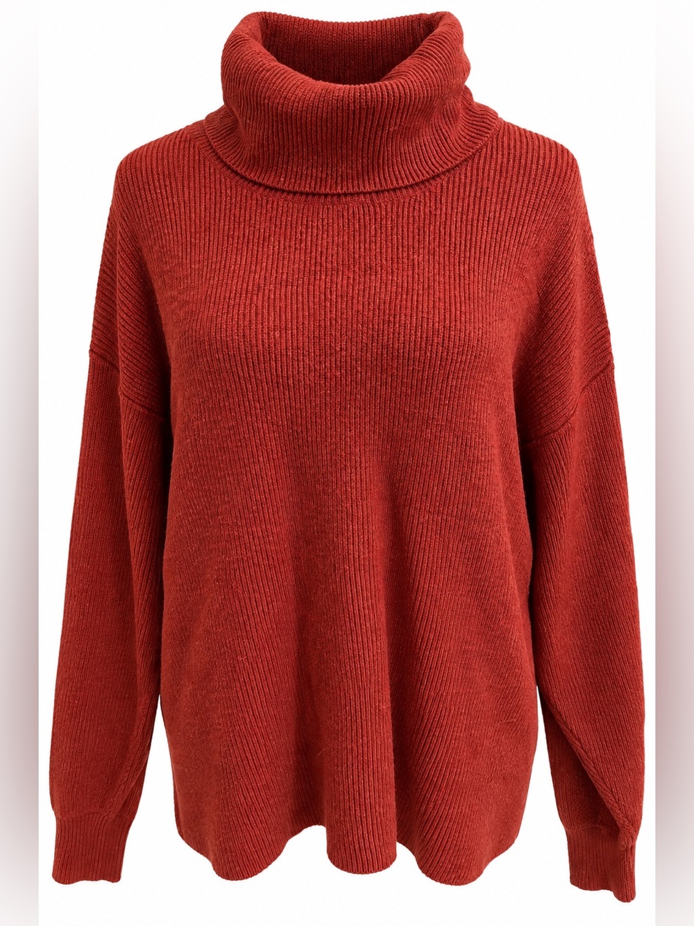 Free People Rust oversized, relaxed fit Turtleneck Sweater Medium